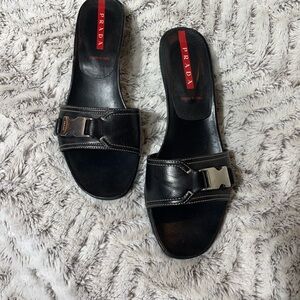 Prada Black Women's Slide Sandals